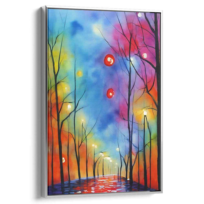 Infinite Echoes of Color: Vibrant Abstract Landscape Canvas Art Print