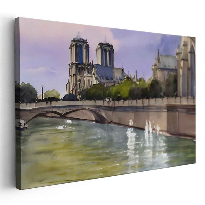 Watercolor Notre Dame Cathedral #109