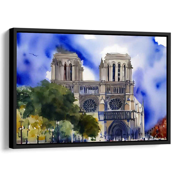 Ripples Of Shadowed Grace: Watercolor Elegance of a Gothic Icon