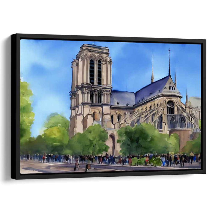 Eiffel Essence Drips: Watercolor Impression of Parisian Icon