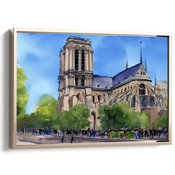 Eiffel Essence Drips: Watercolor Impression of Parisian Icon