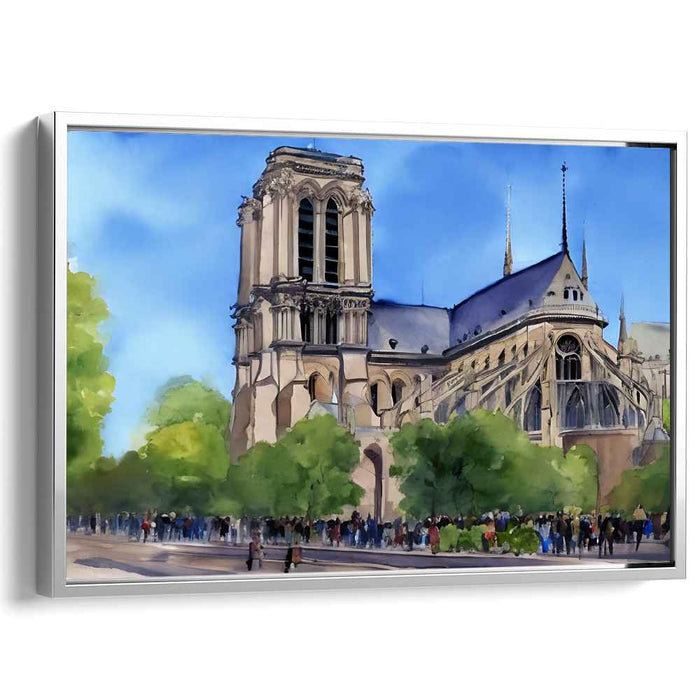 Eiffel Essence Drips: Watercolor Impression of Parisian Icon