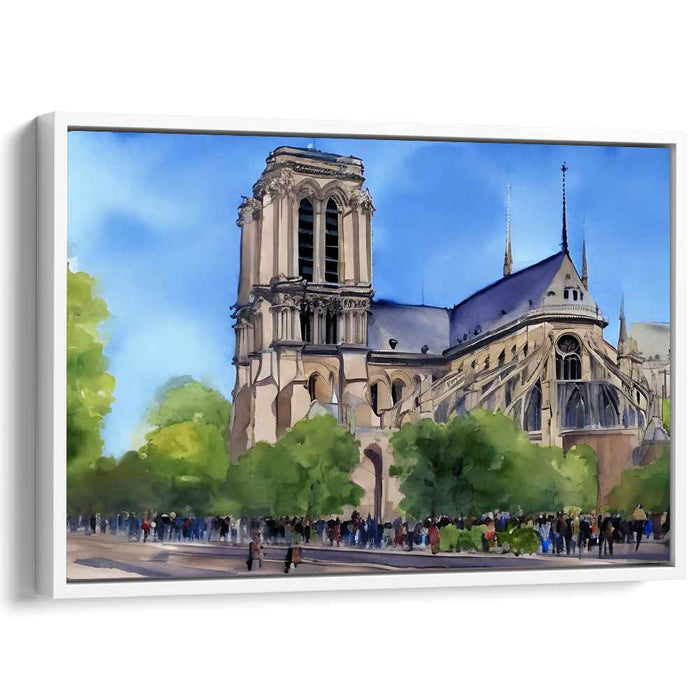 Eiffel Essence Drips: Watercolor Impression of Parisian Icon