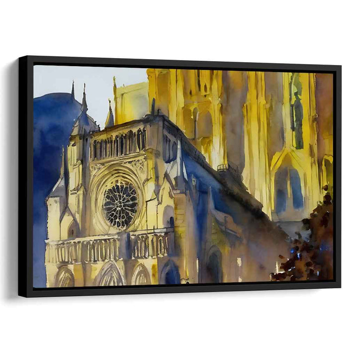 Ethereal Dusk Sanctuary: Watercolor Cathedral at Twilight