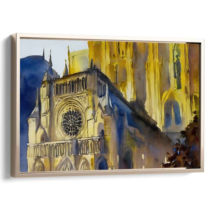 Ethereal Dusk Sanctuary: Watercolor Cathedral at Twilight