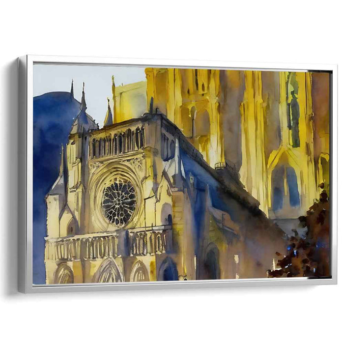 Ethereal Dusk Sanctuary: Watercolor Cathedral at Twilight