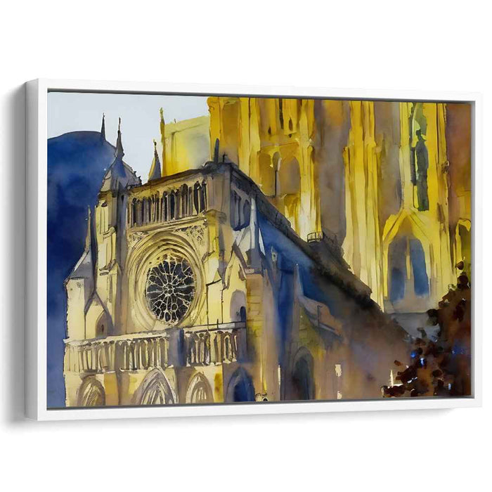 Ethereal Dusk Sanctuary: Watercolor Cathedral at Twilight