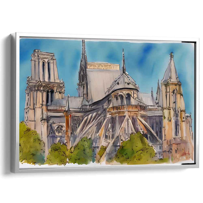 Inkwell Dreamscape: Watercolor and Ink Architectural Masterpiece