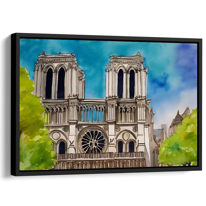 Misty Castle Dreams: Watercolor Architectural Splendor