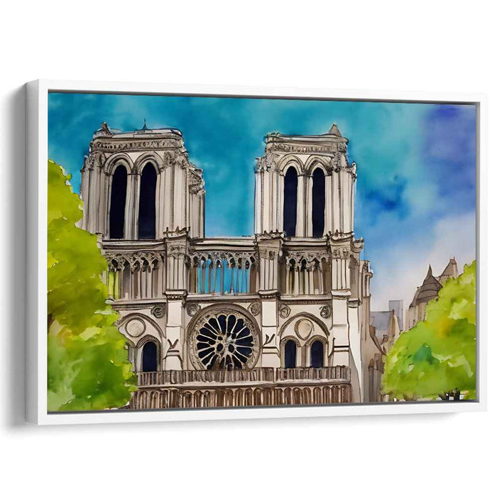 Misty Castle Dreams: Watercolor Architectural Splendor