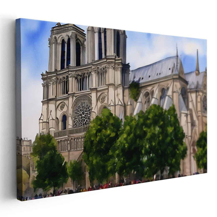 Enigmatic Serenity: Gothic Masterpiece in Tranquil Surroundings