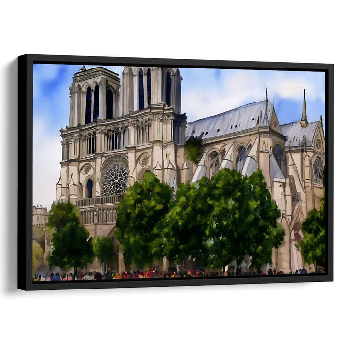 Enigmatic Serenity: Gothic Masterpiece in Tranquil Surroundings