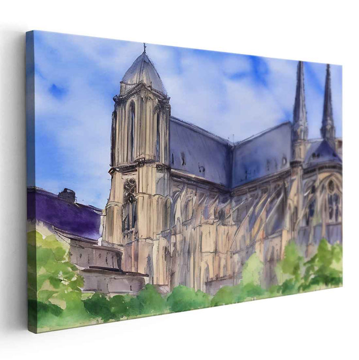Watercolor Notre Dame Cathedral #128