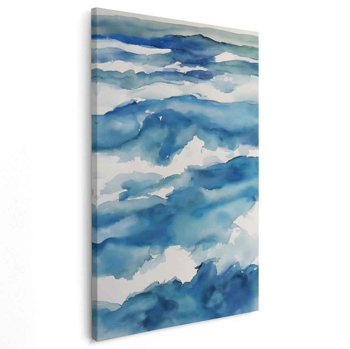 Aqua Brushstrokes Destiny: A Watercolor Impressionist Seascape