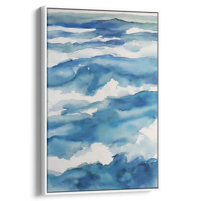 Aqua Brushstrokes Destiny: A Watercolor Impressionist Seascape