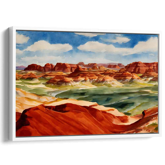 Mirage Melancholia: Realistic Desert Landscape Canvas Art Print