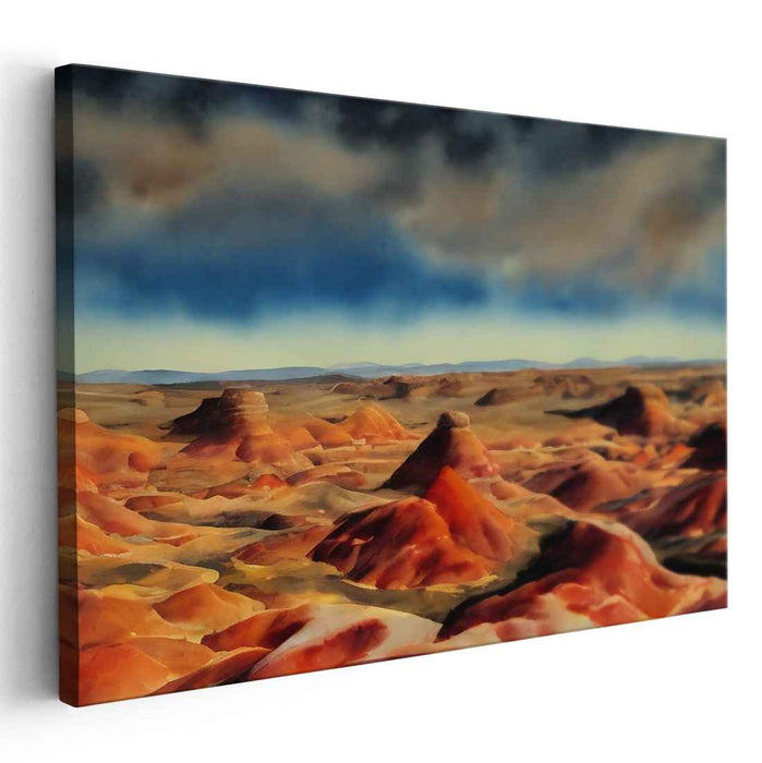 Serenity in Brushstrokes: Realistic Landscape Canvas Art Print