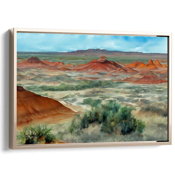 Aqueous Brushstrokes Symphony: A Watercolor Landscape Masterpiece