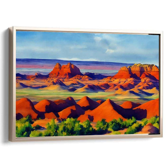 Desert Dreamscape Melody: Vivid Southwestern Landscape Canvas Art Print