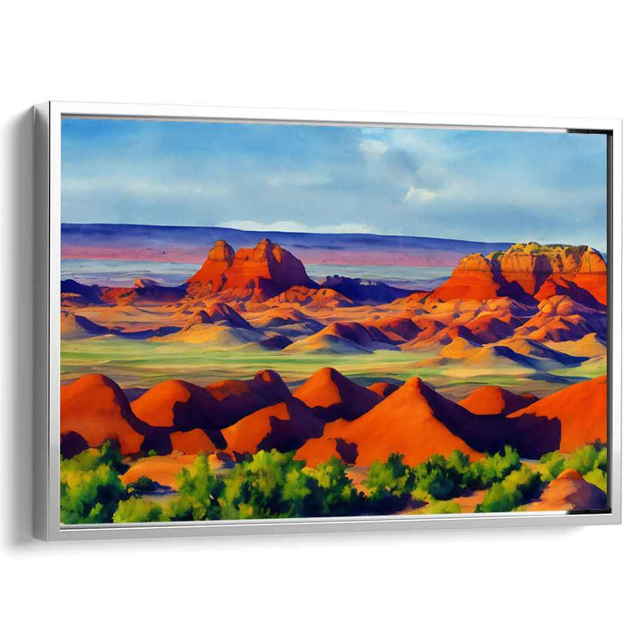 Desert Dreamscape Melody: Vivid Southwestern Landscape Canvas Art Print