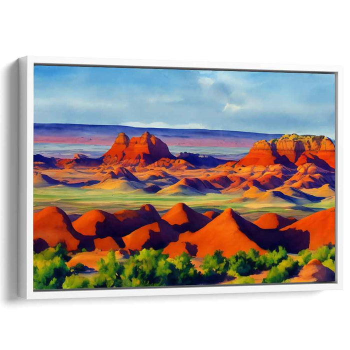 Desert Dreamscape Melody: Vivid Southwestern Landscape Canvas Art Print