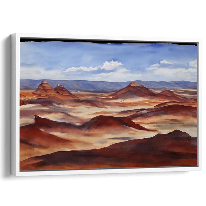 Tranquil Brushstroke Symphony: Serene Watercolor Landscape Canvas Art Print