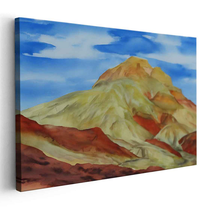 Tranquil Pigment Vista: Serene Watercolor Landscape Art