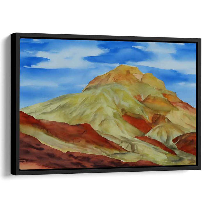 Tranquil Pigment Vista: Serene Watercolor Landscape Art