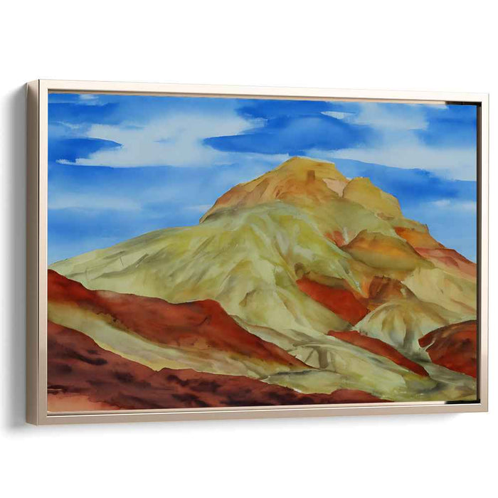 Tranquil Pigment Vista: Serene Watercolor Landscape Art