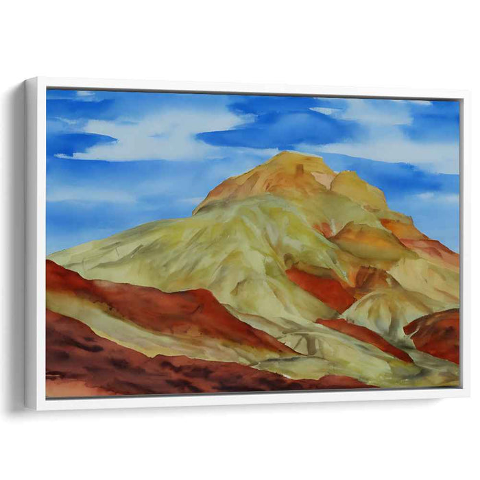 Tranquil Pigment Vista: Serene Watercolor Landscape Art