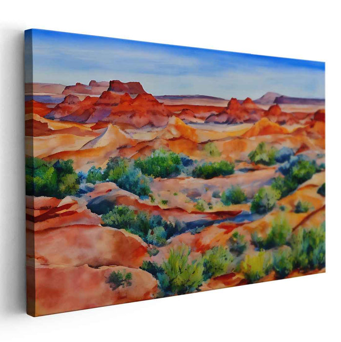 Jagged Shorelines: Watercolor Landscape of Rugged Beauty