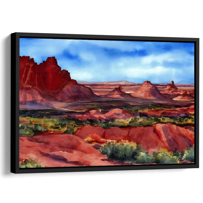 Canyon Rouge Rhapsody: Watercolor Red Rock Canyon