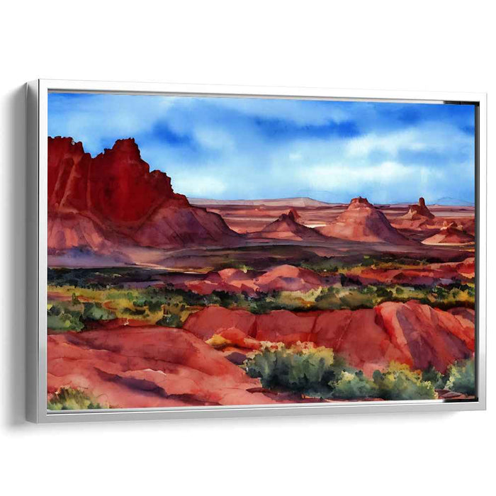 Canyon Rouge Rhapsody: Watercolor Red Rock Canyon