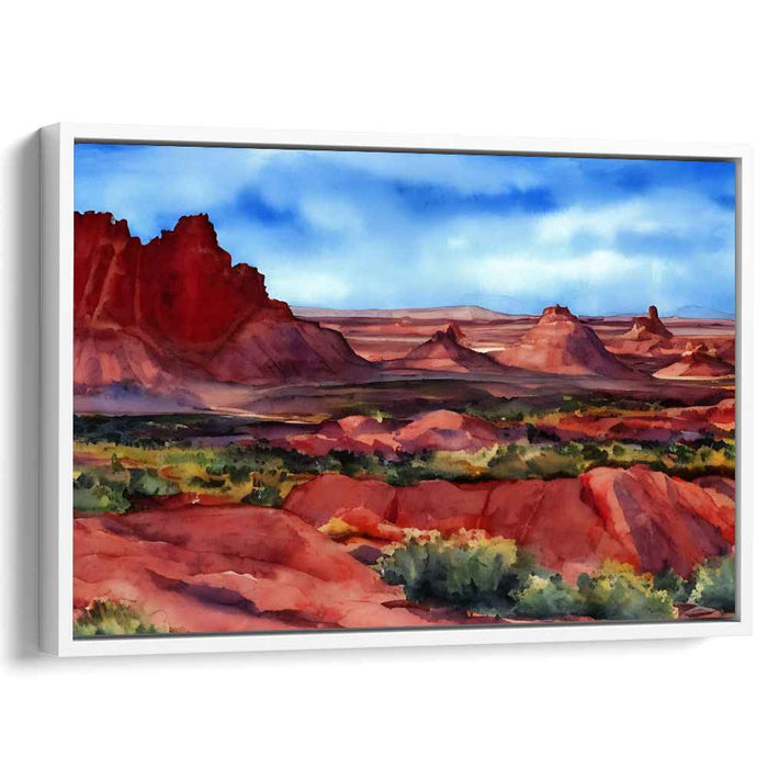 Canyon Rouge Rhapsody: Watercolor Red Rock Canyon