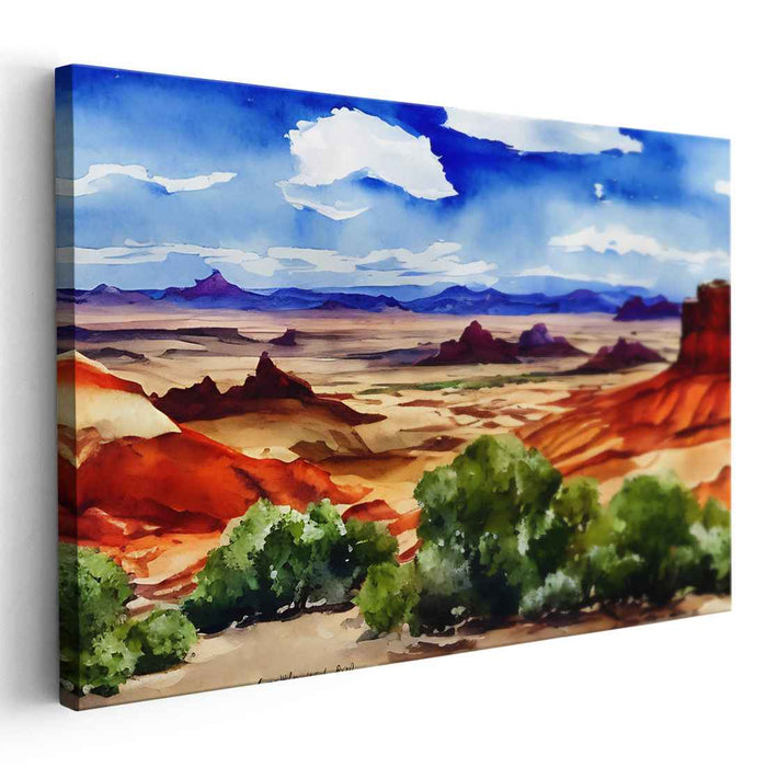 Desert Serenade: Southwest Landscape Watercolor Painting