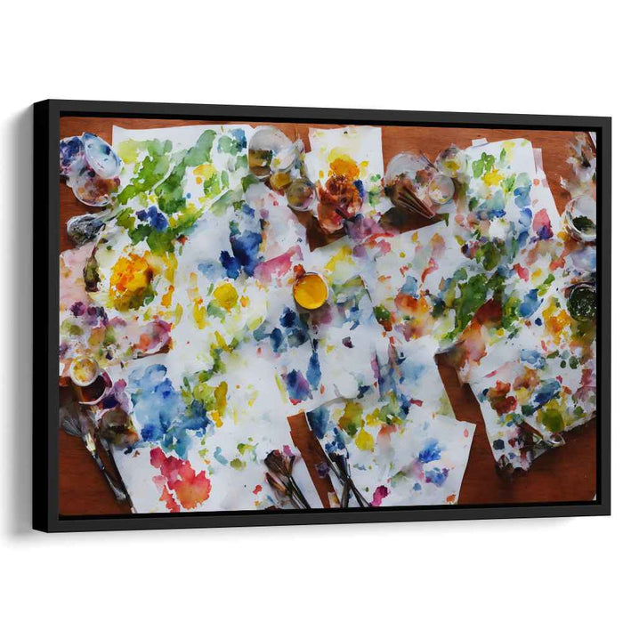Creative Symphony: Abstract Watercolor Canvas Art Print