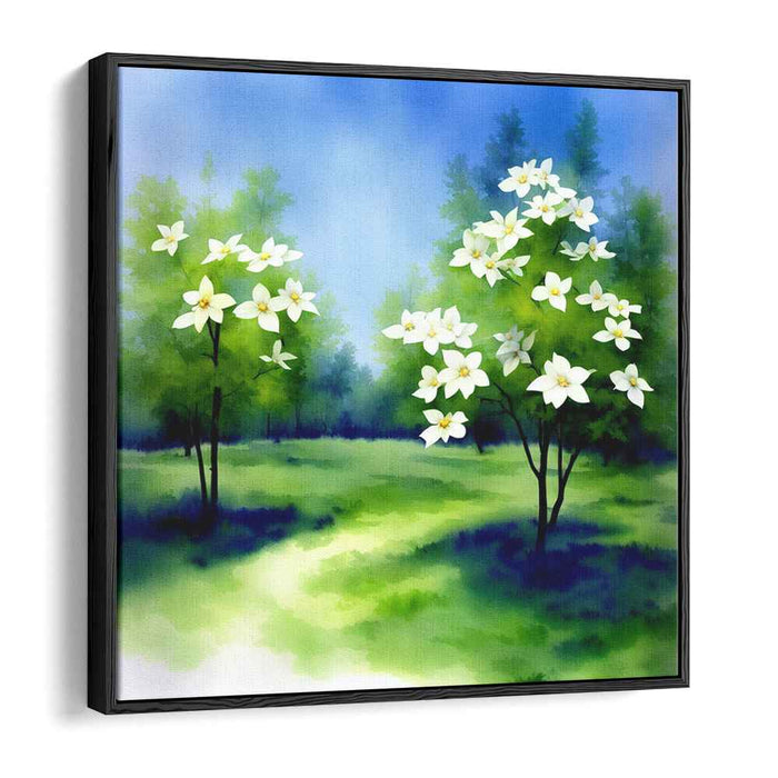 Emerging Green Canopy: Springtime Forest Canvas Art