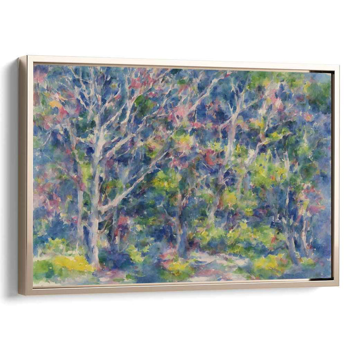 Whispers Of Misty Moors: Impressionist Watercolor Landscape Canvas Art Print