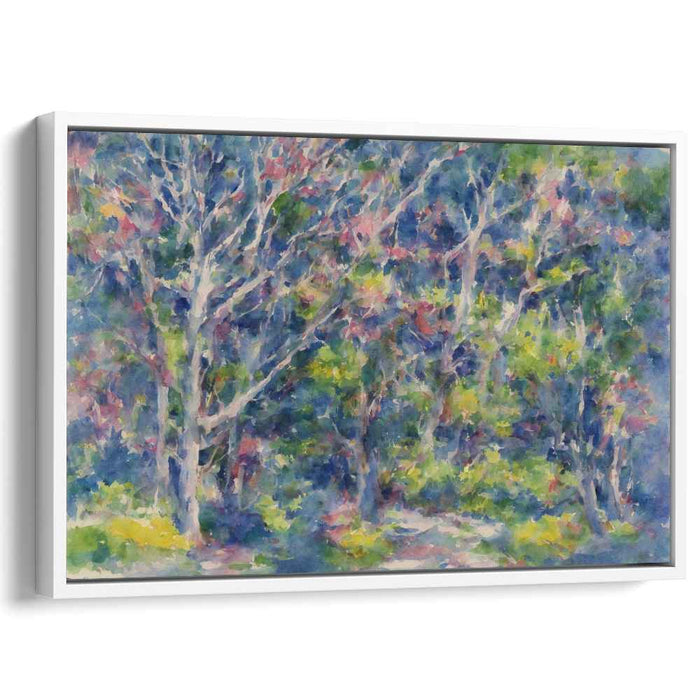 Whispers Of Misty Moors: Impressionist Watercolor Landscape Canvas Art Print
