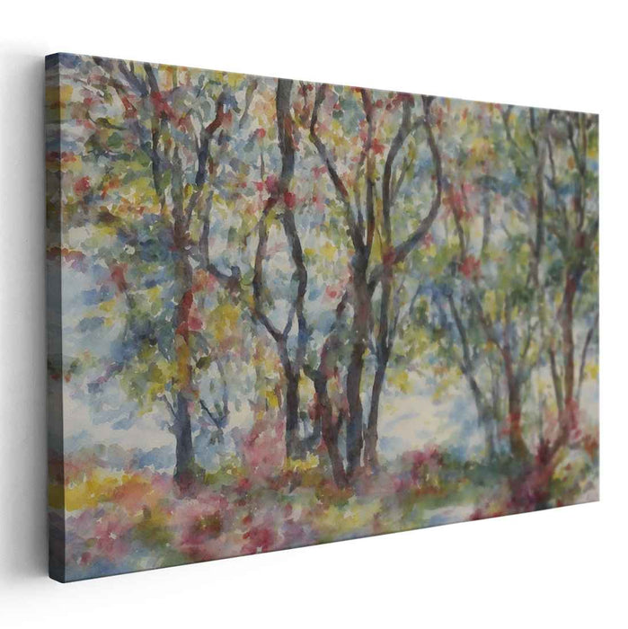 Watercolor Veil: Impressionist Watercolor Landscape Art Print