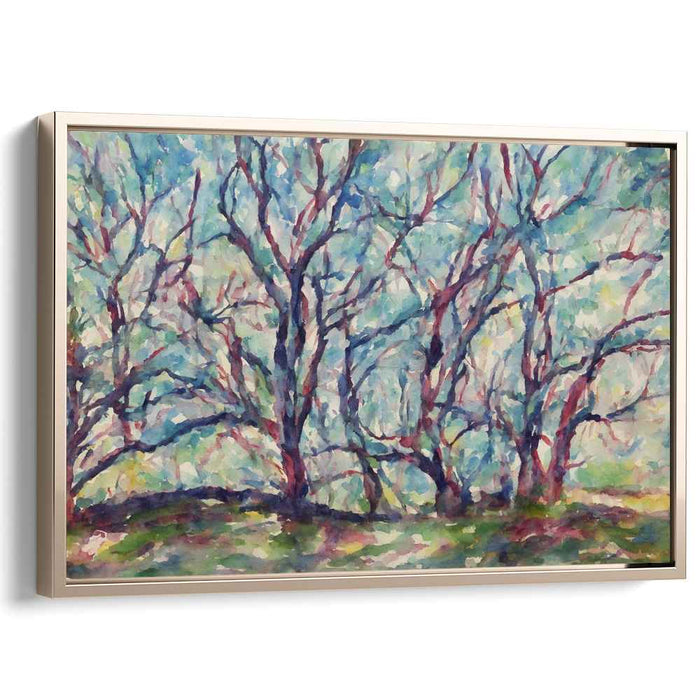 Tranquil Woodland Painting: Serene Watercolor Forest Scene