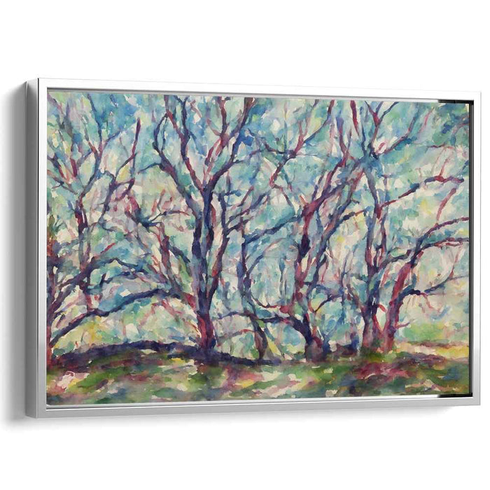 Tranquil Woodland Painting: Serene Watercolor Forest Scene