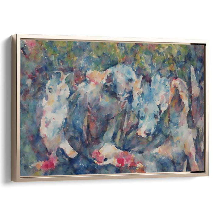 Wildlife Symphony: Impressionistic Animal Harmony Canvas Art Print