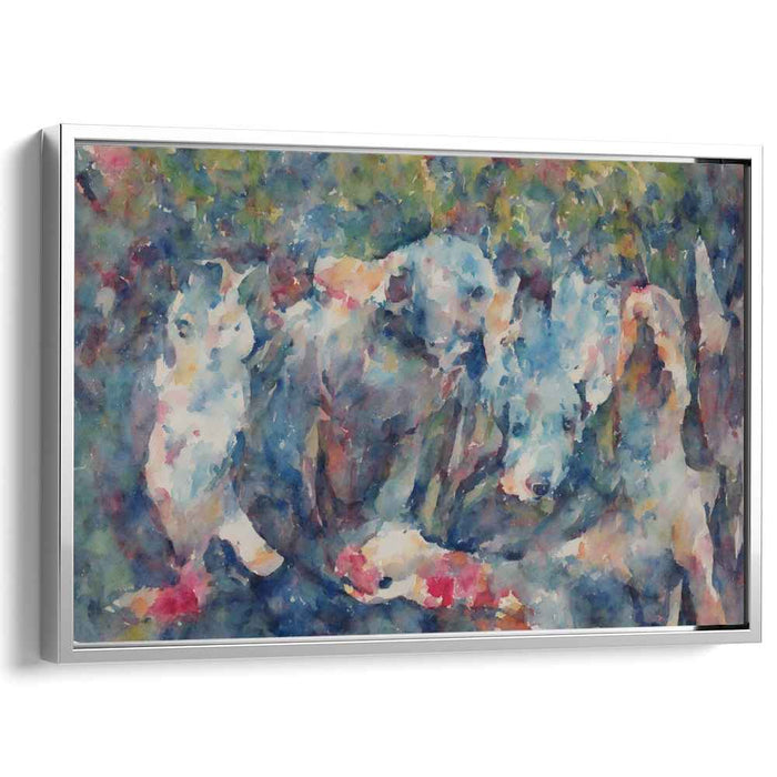 Wildlife Symphony: Impressionistic Animal Harmony Canvas Art Print