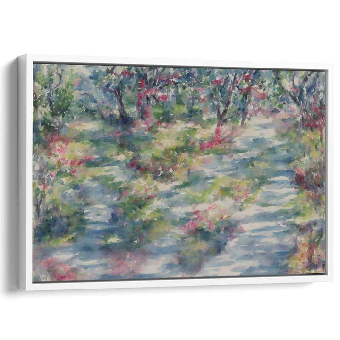 Sunlit Forest Floor: Impressionist Landscape Canvas Art