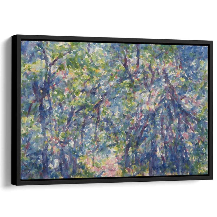 Sunbeams Through Trees: Impressionist Forest Light Canvas Art