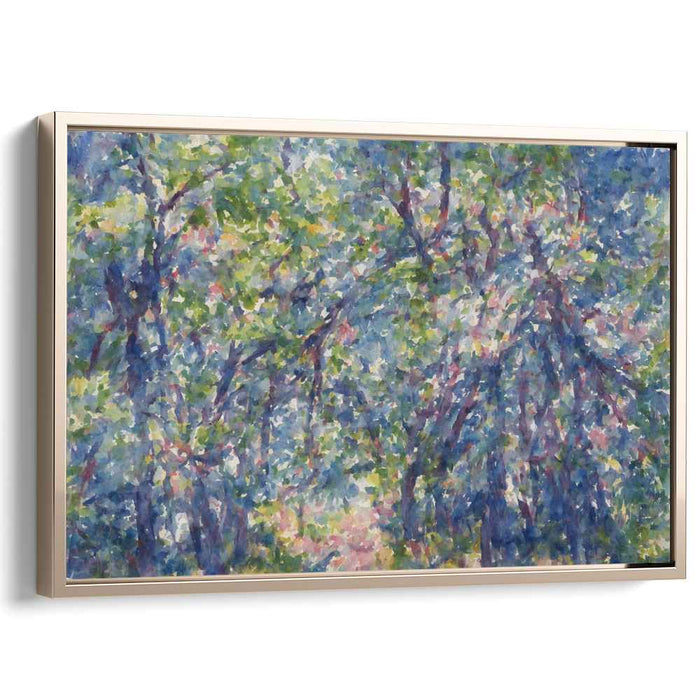 Sunbeams Through Trees: Impressionist Forest Light Canvas Art