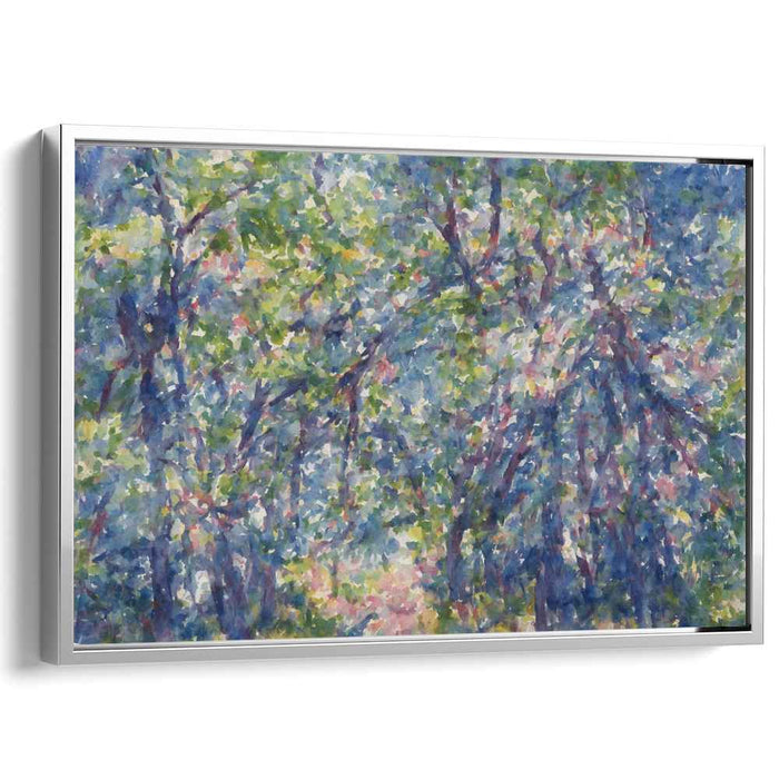 Sunbeams Through Trees: Impressionist Forest Light Canvas Art