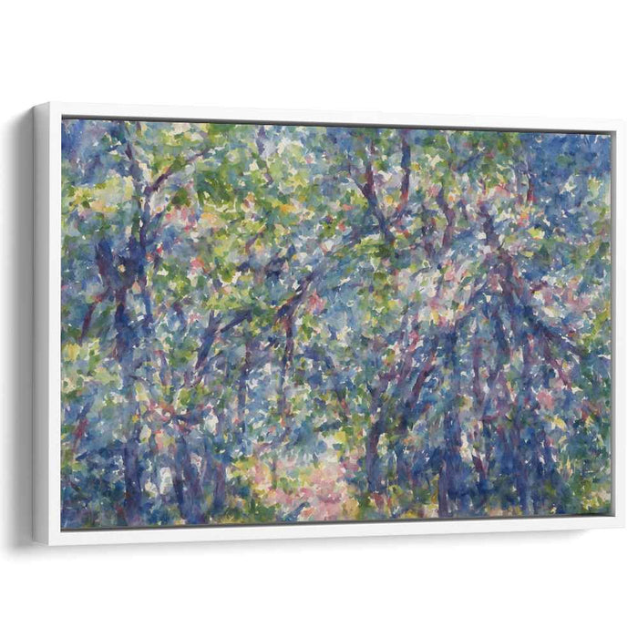Sunbeams Through Trees: Impressionist Forest Light Canvas Art