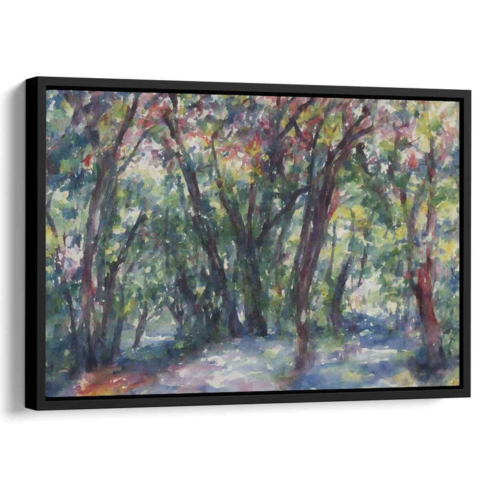 Tranquil Forest Reverie: A Serene Watercolor Forestscape